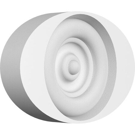 Ekena Millwork Standard Dalton Bullseye Rosette with Square Edge, 3"W x 2"H x 1/2"P ROSP030X020X050DAL02